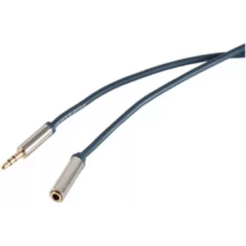 Audio Cable ShiverPeaks SP30811-SLIM 0.75m 3.5mm Blue Chrome