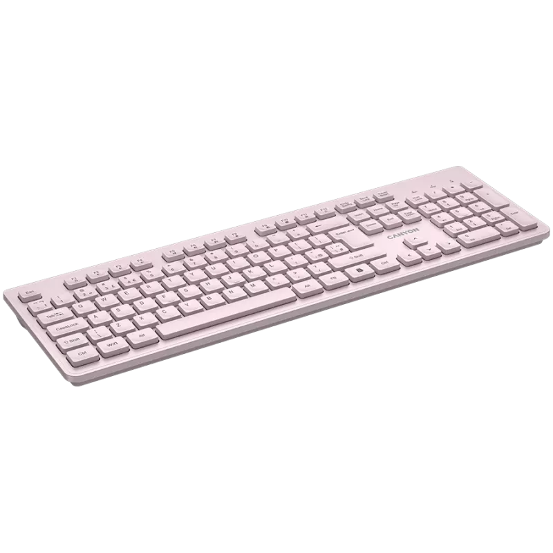 Wireless keyboard CANYON HKB-W01 — UK/US layout, beige, AAA battery powered
