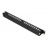 Cable management panel Extralink CABLE MANAGER WITH METAL COVER Black Metal 48.3 cm