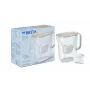 Water filter jug BRITA Style Essential pitcher, 2.4 L tank (1.4 L filtered), MAXTRA, flip-top lid, Sand
