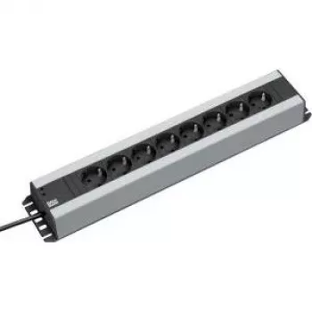 Power Extension Bachmann 300.002 2m 12 AC Outlets Black Grey