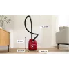 Vacuum cleaner Bosch BGB 41RD3H — 600 W, 4 L dust bag, HEPA filter, 11 m radius, telescopic tube, red