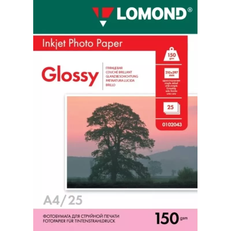 Lomond Photo Inkjet Paper Glossy 150 g/m2 A4, 25 sheets