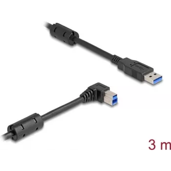 DeLOCK USB Cable Type-A male to Type-B male 90° right angled 3 m