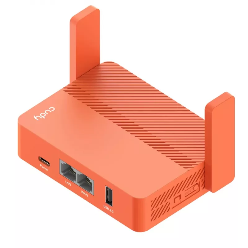 Portable router Cudy AC1200 (TR1200) — Orange, AC powered, 1x RJ-45 LAN/WAN, USB 2.0