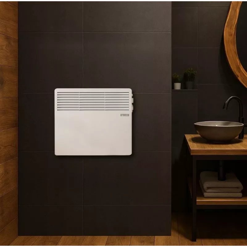 N'OVEEN 1000W electric portable wall-mounted convector heater with thermostat CH3350