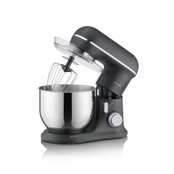 Food processor SEVERIN KM 3899 — 1200 W, 5.3 L stainless steel bowl, Black