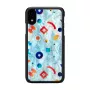 Protective phone case iKins for iPhone XR — Black Poppin Rock design