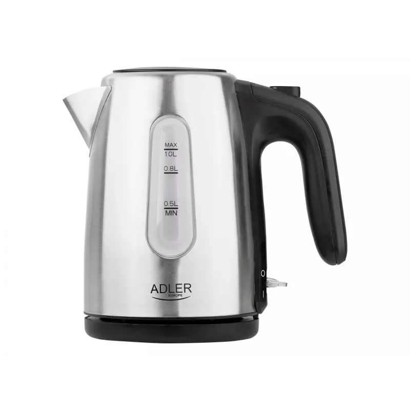 Electric kettle Adler AD 1273 1 L 1200 W Black Hazelnut Stainless steel