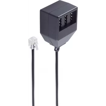 telephone cable ShiverPeaks BS71017-1 0.2 m Black
