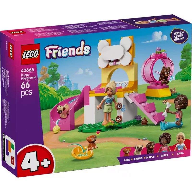 Construction toy LEGO Friends Puppy Playground set 42665, 66 pieces, 2 minifigures, age 4+