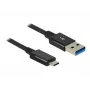 DeLOCK Premium - USB Cable - 24-Pin-USB Type C (M) - to - 9-pin USB Type A (M) - 1,0m (USB 3,1 Gen2) - Black (83983)