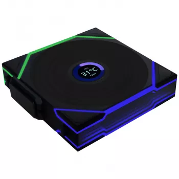 Fan Lian Li 12TLLCD1W1B 12 cm Black 1 pc 0.2-2300 RPM