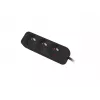 Power strip 1.5m, black, 3 sockets, cable made of solid copper
