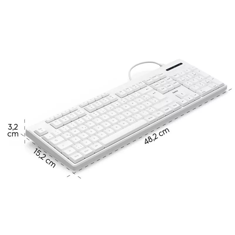 Wired keyboard Hama CK-200 USB White