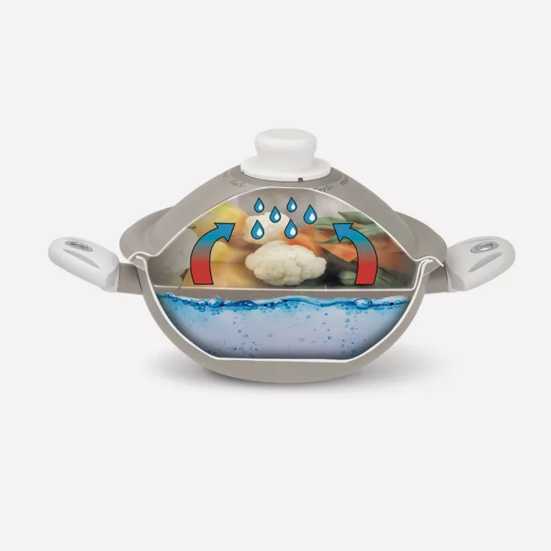 Cookware Pensofal White Diamond Vapsi 24 cm pot with two handles and lid