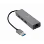 Gembird A-AMU3-LAN-01 USB-A to Gigabit LAN Adapter with 3-Port USB 3.0 Hub, Black