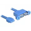 USB Cable DeLOCK 82941 USB 3.2 Gen 1 0.45 m 2 x USB A Blue
