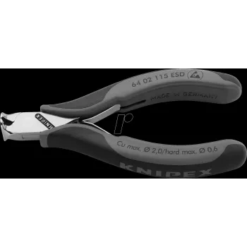 KNIPEX KN 64 02 115 ESD - ESD Elektronik-Vornschneider, 115 mm, mirror-polished (64 02 115 ESD)