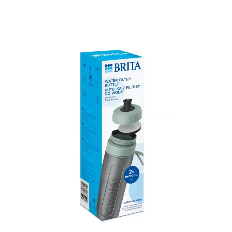Brita Sports Water Filter Bottle Active Dark Green, Green