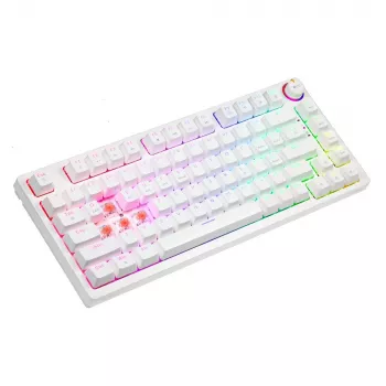 SAVIO PHENIX WHITE Wireless Mechanical Keyboard, Gateron Red Pro, ABS