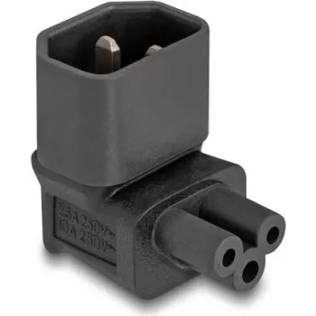 DeLOCK Netzadapter IEC 60320 - C14 to C5 Plug Socket 2.5 A 90° Black