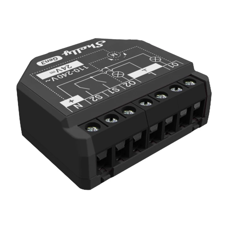 Shelly 2PM Gen3 WiFi Bluetooth controller — set of 4, dual-channel power meter