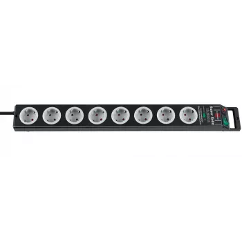Brennenstuhl ÜSS Super-Solid 8-way black/Light Grey 2,5 m