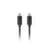USB C to C cable LANBERG CA-CMCM-32CU-0018-BK USB 3.2 Gen 2, 1.8 m, black, 100 W PD, 4K video
