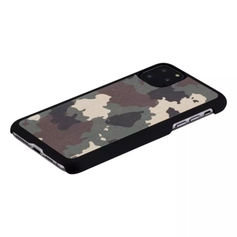 Smartphone case man and wood for iPhone 11 Pro Max — camouflage black