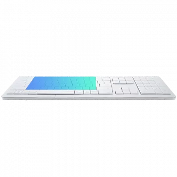 Wireless Keyboard CLEVETURA CLVX 1 Touch-On-Keys AI — ANSI US Mac layout, Scissor Switches, Aluminum Chassis, Interactive RGB