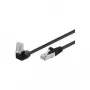 Wentronic Goobay CAT 5e Patch Cable 1x 90° angled, F/UTP, Black, 0.25 m - CCA Copper Mix, 1x RJ45-Plug 90° (8P8C) (94185)
