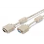 VGA monitor extension cable DIGITUS AK-310203-030-E — 3 m, VGA (D-Sub) to VGA (D-Sub), 3Coax+7-wire, beige