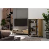 KAMARO 2DD SLIM/GŁ OAK ARTISAN DISPLAY CABINET