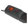 power strip with switch : 5 outlets, cable of 5 M, black