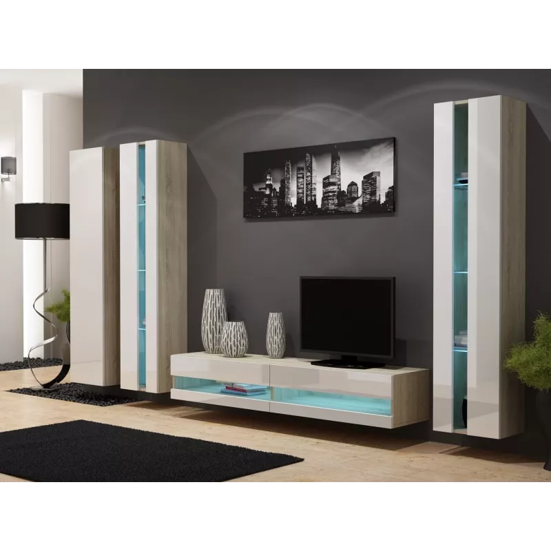 Cama Shelf unit VIGO NEW 180/40/30 sonoma/white gloss