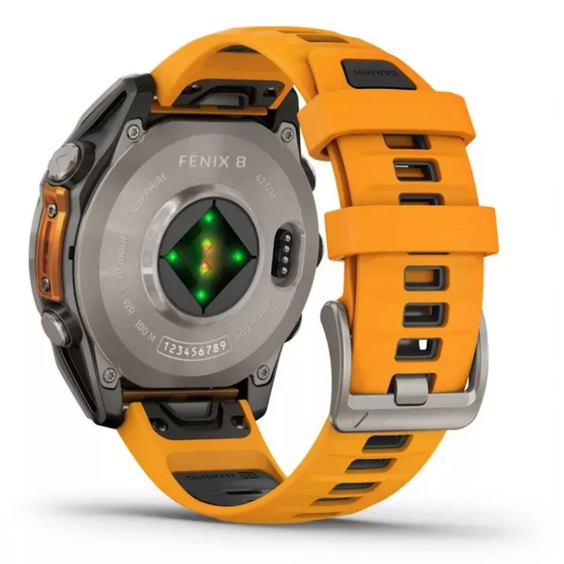 Garmin fenix 8 3.56 cm (1.4) AMOLED 47 mm Digital 454 x 454 pixels Touchscreen Graphite Wi-Fi GPS (satellite)