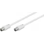 Wentronic Goobay Antenna Connection Cable, White, 2.5 m - IEC/Coax Plug IEC/Coax Plug (68147)