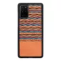 Phone case man and wood for Samsung Galaxy S20+ — brown check with black trim