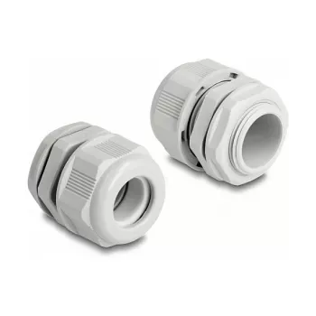 DeLOCK EX Cable Gland M25 grey 2 pieces Polyamide