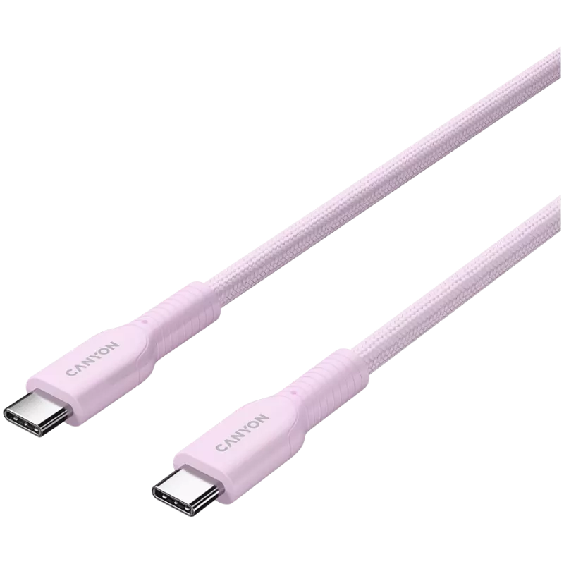 CANYON cable OnWire 60CL C-C 60W COLOR Braided 1m Pink