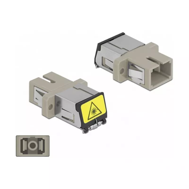 Optical Fiber Coupler DeLOCK 86889 SC Simplex female to SC Simplex female Multi-mode beige