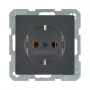 Socket outlet Type F berker 47436086 — 16 A, 250 V, anthracite, duroplast housing