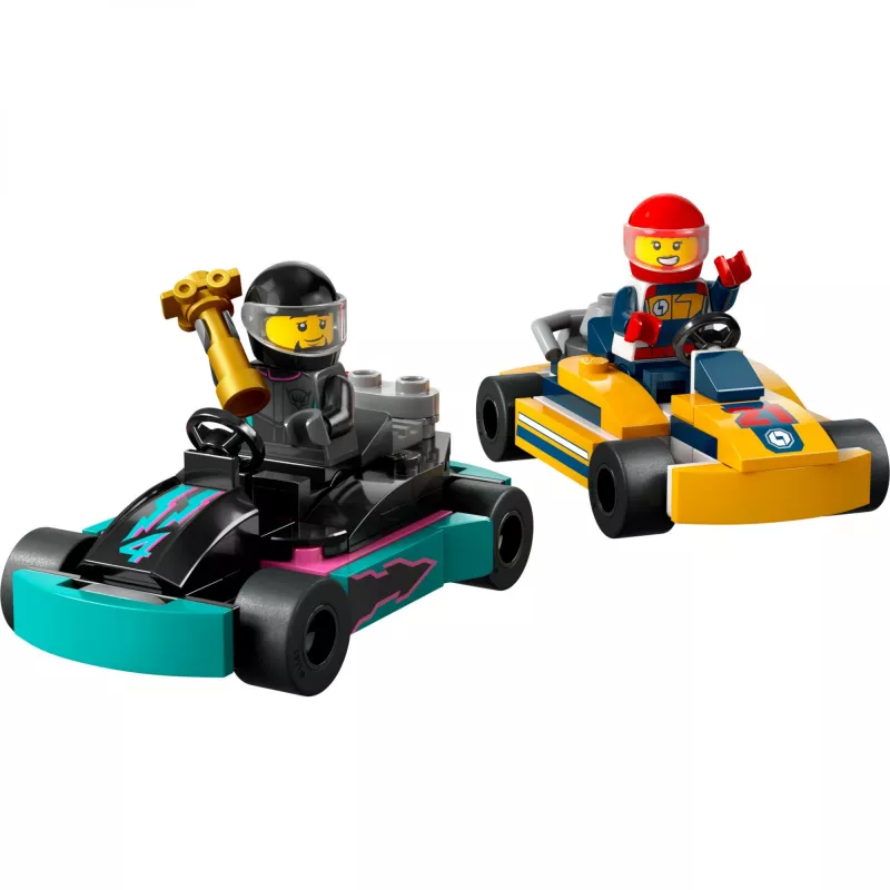 Construction toy LEGO 60400 City Go-Karts with Racers – playset with minifigures and vehicles