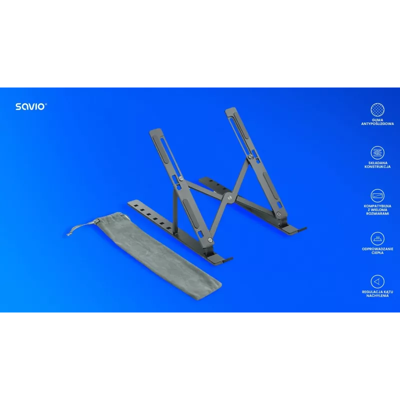 Laptop stand Savio SAVPB-01 Silver