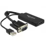 Cable DeLOCK 0.25m VGA+USB2.0-A/HDMI