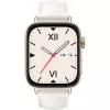 Watch Fit 3 (Solo-B19V), Smartwatch gold/White, leather watch strap in White