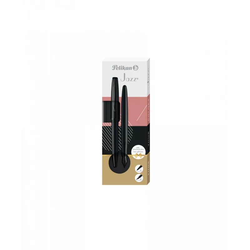 Ballpoint pen and Fountain pen Pelikan Jazz Noble Elegance Black 2 pcs