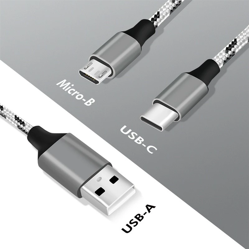 LogiLink CU0202 USB cable USB 2.0 1.2 m USB A USB C/Micro-USB A Grey