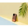 Phone case man and wood for iPhone 12 mini — brown check with black trim